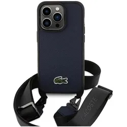 Lacoste LCHCP14LSPVCV iPhone 14 Pro 6.1" granatowy/navy hardcase Iconic Petit Pique Crossbody (Apple iPhone 14 Pro), Smartphone Hülle, Blau