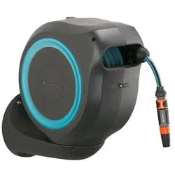 GARDENA Wand-Schlauchbox RollUp M mit 20 m Schlauch blau