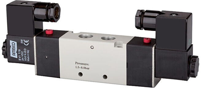 Vanne électropneumatique RIEGLER 5/2 voies 4V bistable G 1/4 24 V DC (5172204)