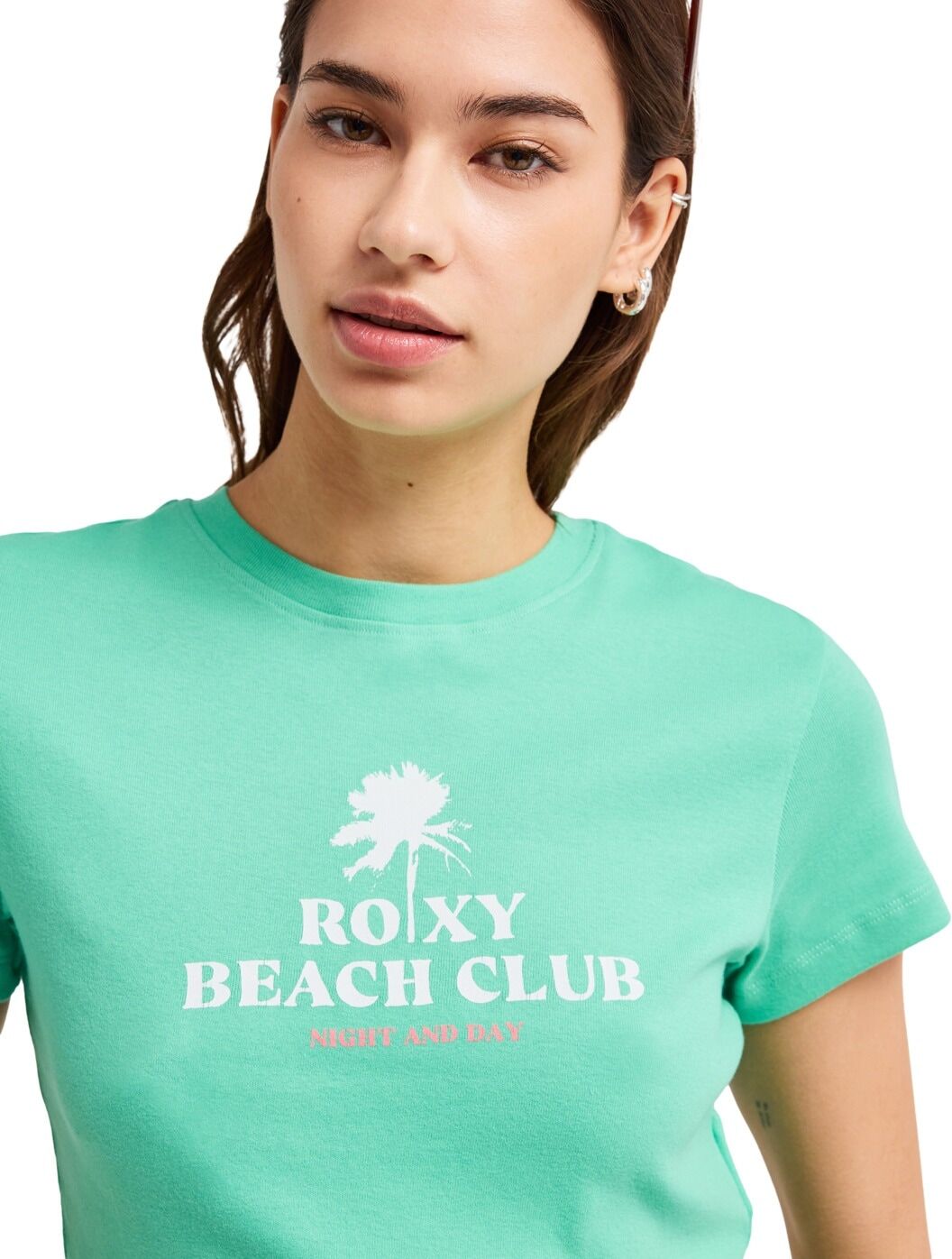 T-Shirt ROXY "Beach Love", Damen, Gr. XL, grün (katydid), Obermaterial: 100% Baumwolle., Shirts T-Shirt