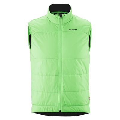 Funktionsweste GONSO "Trail Vest Primaloft M", Herren, Gr. L, grün (neongrün), 100% Polyamid, Westen Funktionsweste, wattierte atmungsaktive Damen Weste, hohe Wärmeisolation, Semi Fit