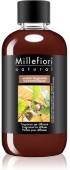 Millefiori Milano Sandalo Bergamotto recarga de aroma para difusores 250 ml. Milano Sandalo Bergamotto