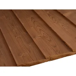Thermofichte Keilstülpschalung, 26x142 mm, KD, Oberfläche glatt gehobelt