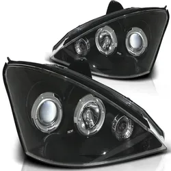 Scheinwerfer Angel Eyes passend für Ford Focus MK1 Bj. 98-01 Schwarz
