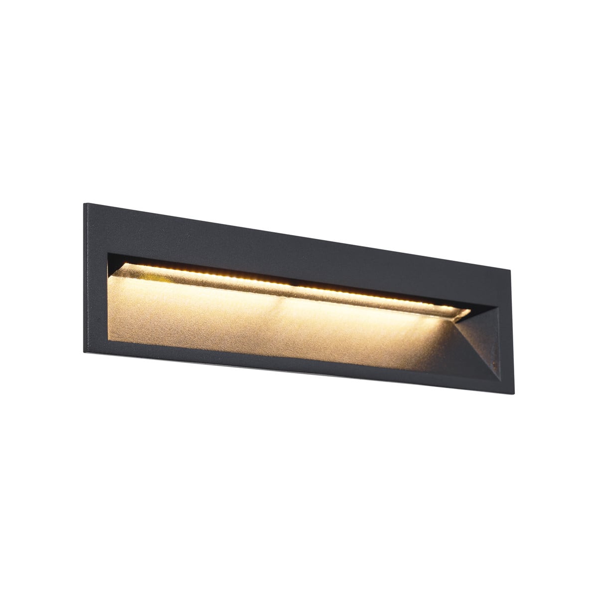 Qazqa Moderne Inbouw Wandlamp Zwart met LED IP65 voor Tuin en Trap, 28 cm