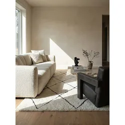 Shaggy-Teppich Weich Schwarz-Weiß 120x170 cm - ATRIO   Kadima Design