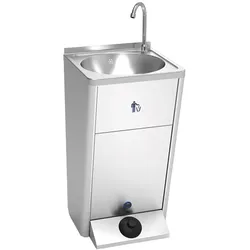 Autonomes stand-waschbecken mit eingebautem abfalleimer - 450x450x850 mm - 20034160 Eurast