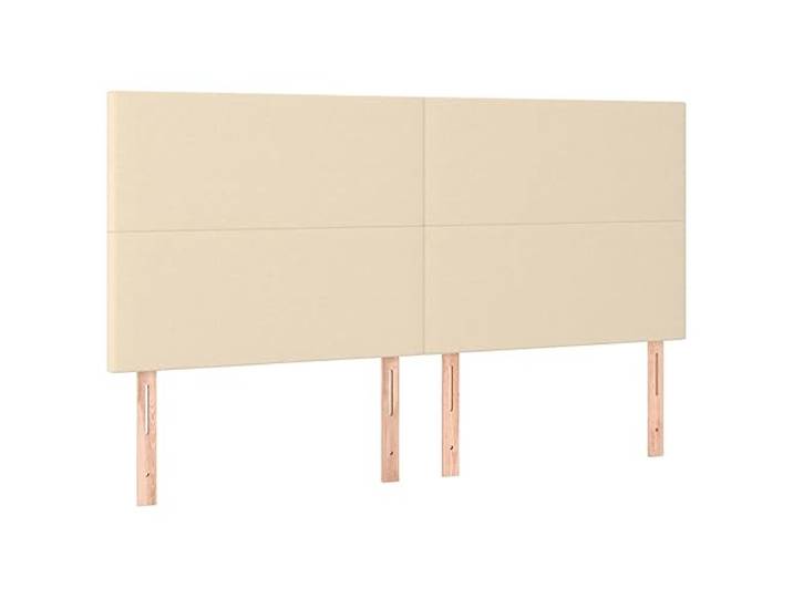 vidaXL LED Kopfteil Creme 180x5x118/128 cm Stoff