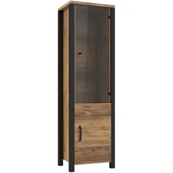 VITRINE Lyam Holz und Schwarz