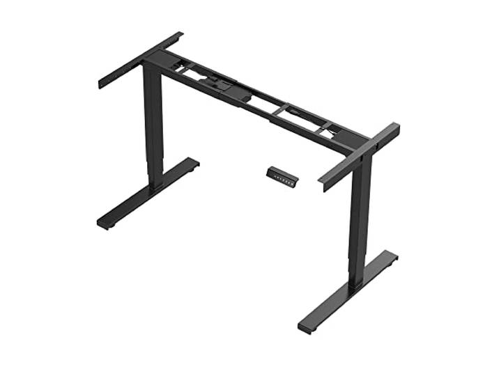 ERGOSPOT® ES1 EVO - Elektrisch stufenlos höhenverstellbares Tischgestell 3-Fach Teleskop mit Memory-Funktion sowie einstellbaren Kollisionsschutz und Soft-Start/Stop 130kg belastbar (Black)