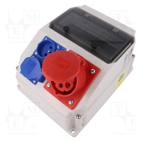 PCE Stationäre Schaltanlage Typ Lublin 9M 16/5 2GS 230V IP54 ECOline (90EKO007) (90EKO007)