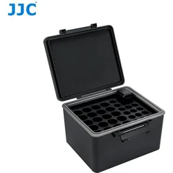 JJC JBC 34AK Plastic Storage Case, Batterie Zubehör, Grau