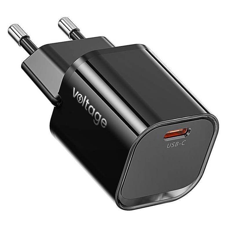 DVA Electric Ładowarka voltage Ładowarka sieciowa GaN Charger Mini 20W PD 3.0 QC 3.0 USB-C czarna (20 W, 1 Port) (VOLTAGE)