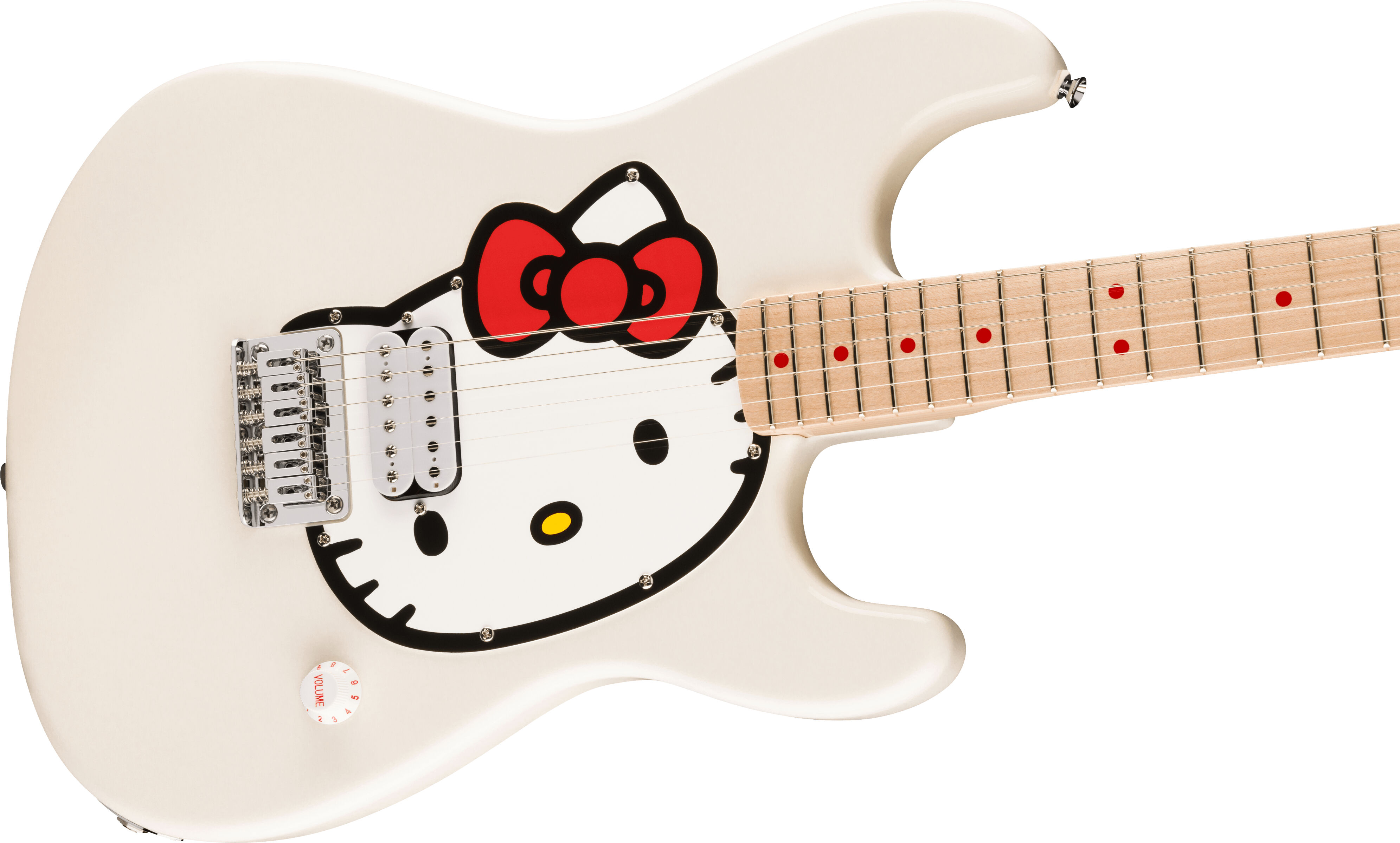 Fender x Hello Kitty White Stratocaster Edição Limitada Guitarra Elétrica