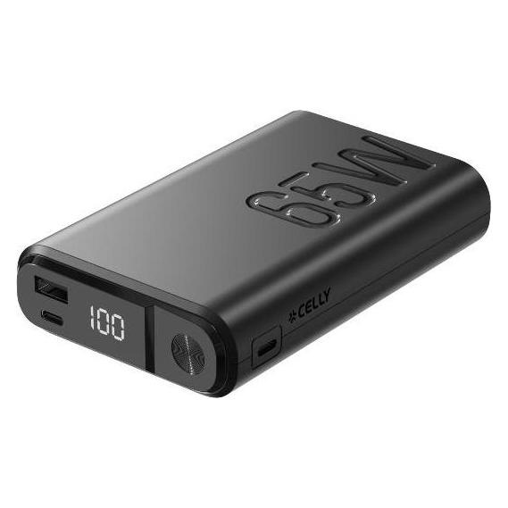 Celly Power Bank 65W, 20000 mAh, Universell (19000 mAh, 69 W, 69.92 Wh) (PBUP65W20000BK)