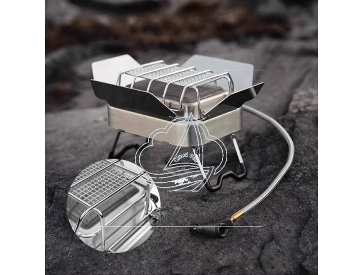 Mini brûleur de Camping Portable, poêle chauffant infrarouge multifonctionnel avec stabilisation de pression pour la cuisine en plein air
