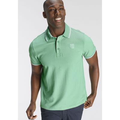Poloshirt DELMAO "in vielen Sommer Farben Preis-Leistungs Bestseller", Herren, Gr. 5XL (72/74), grün, Piqué, Obermaterial: 100% Baumwolle, unifarben, Basic, regular fit, Rippbündchen, Shirts, Trendige lockere Passform, immer perfekt gestylt...