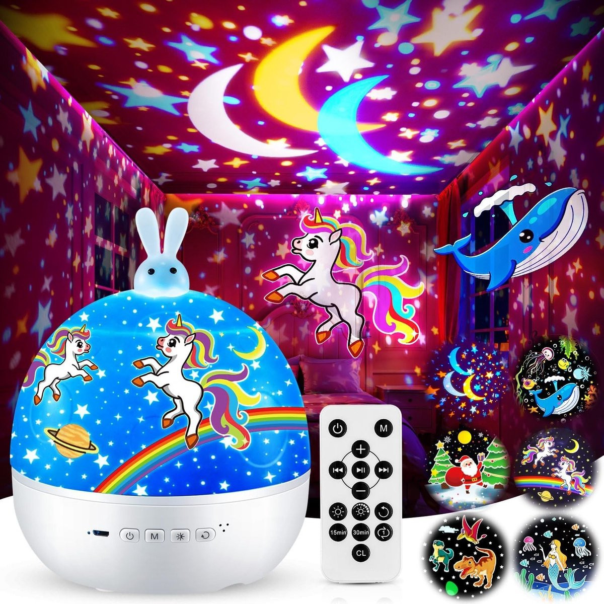 Sterrenhemel Projector Nachtlampje voor Kinderen, Sfeervolle Verlichting en Decoratie voor de Kinderkamer
