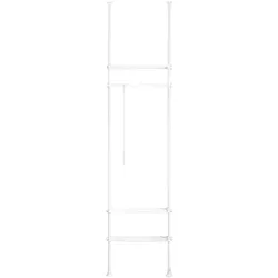 SoBuy Garderobenständer mit 1 Ablage Weiß 80x27x300cm Funktional