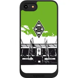 Nivocase Handyhülle für Apple iPhone 8 Hülle NIVOpure Case Schwarz Borussia Mönchengladbach Fanartikel (Apple iPhone 8), Smartphone Hülle, Schwarz