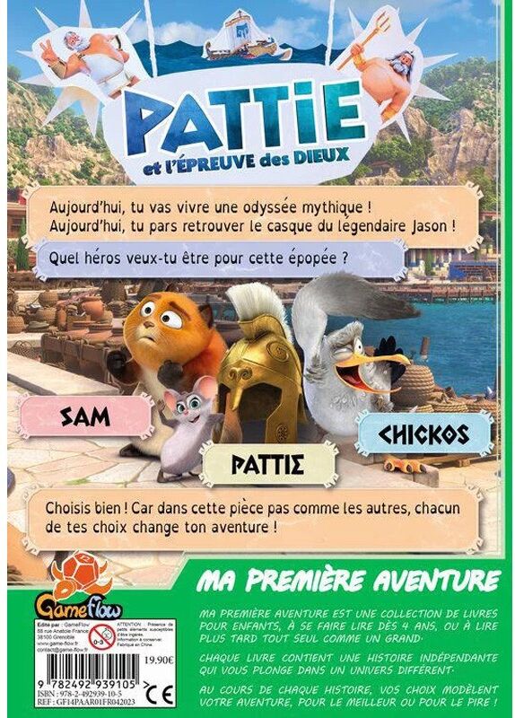 Game Flow Ma Première Aventure : Pattie et l'Epreuve des Dieux