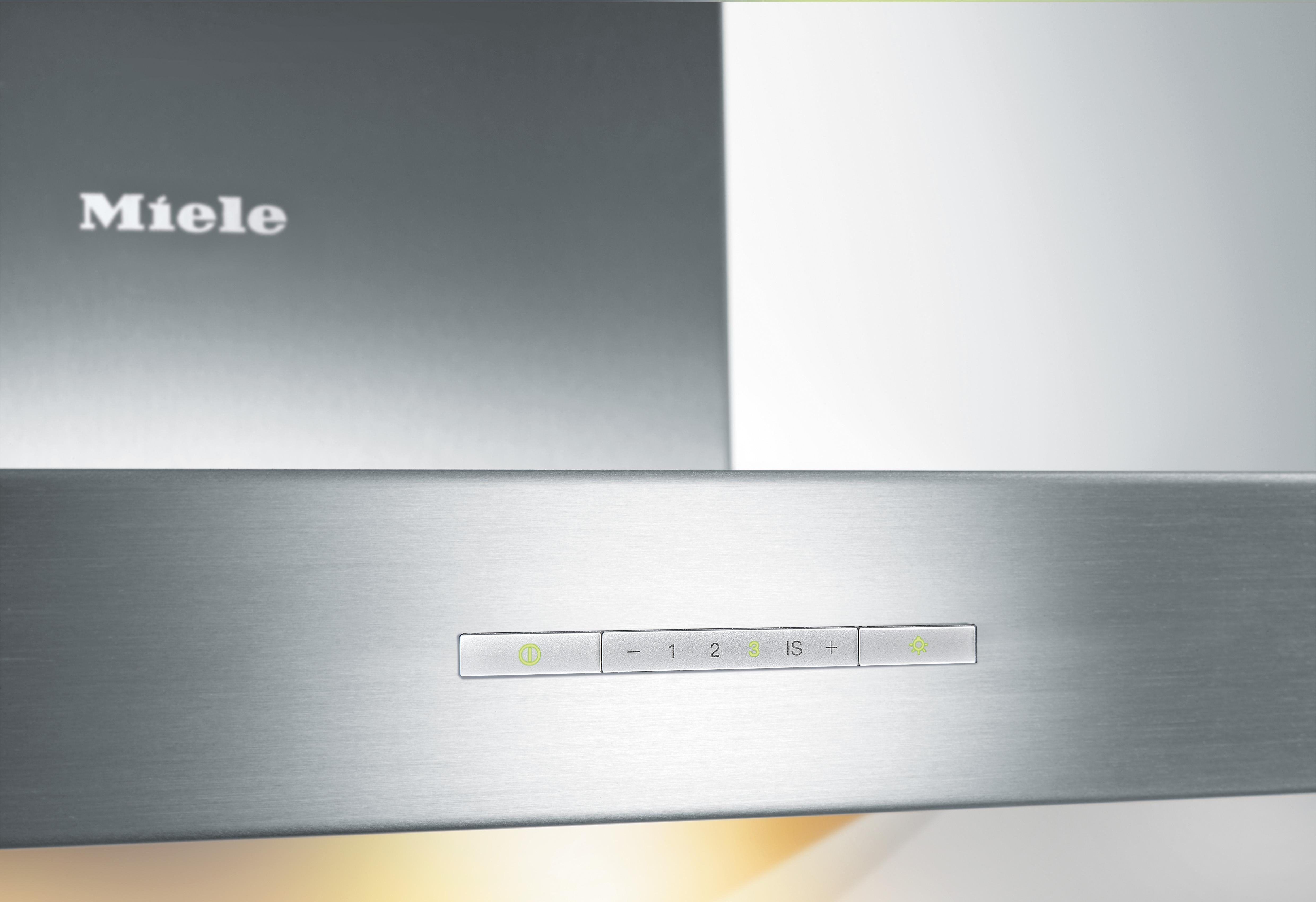 Miele Wandhaube "PUR 98 W", Energieeffizienz: A, silber (edelstahlfarben), B:89,8cm H:68,5cm T:50cm, Dunstabzugshauben, Für jede Wohnsituation passend – abluft- und umluftfähig, Wandhaube