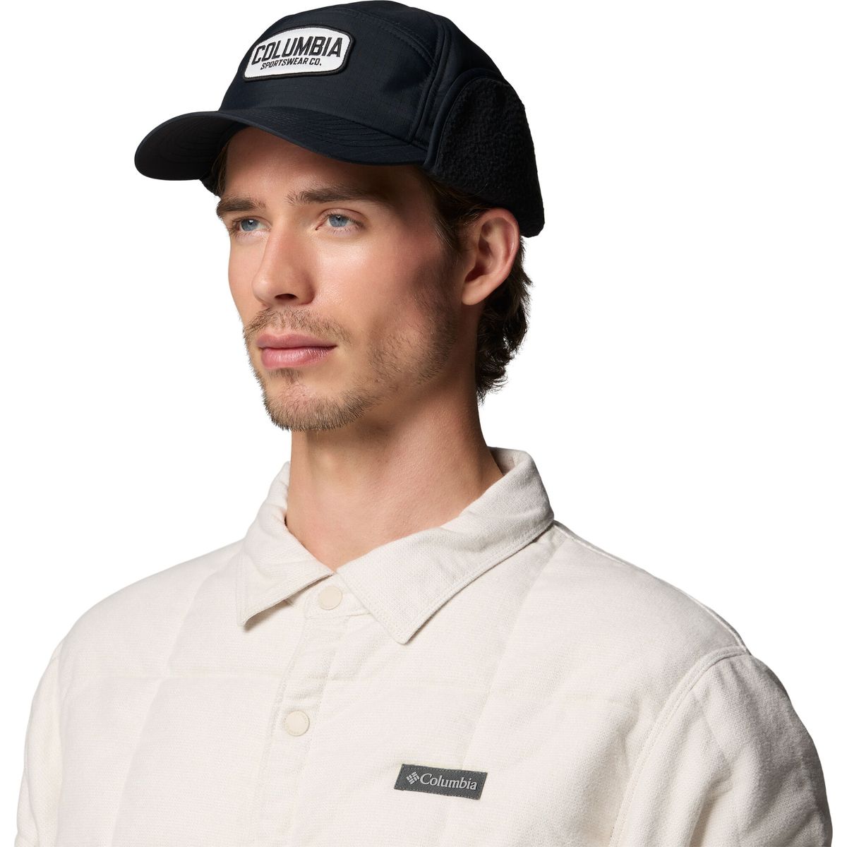 Columbia Unisex Landroamer Ear Flap Cap black, working badge (011) O/S 209291-2092911-011-O/S