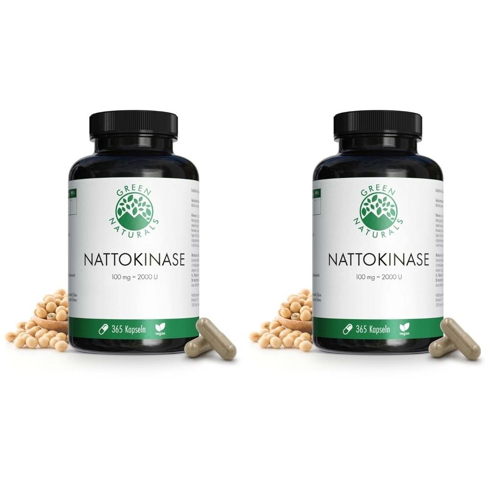 Green Naturals Nattokinase 100 mg vegan Kapseln 2x 2x365 St