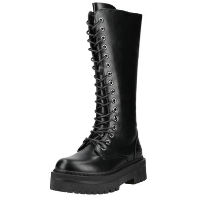 Schnürstiefel DOCKERS BY GERLI "Dockers by Gerli Stiefel Lederimitat", Damen, Gr. 42, schwarz, Lederimitat, Schuhe Schnürstiefel