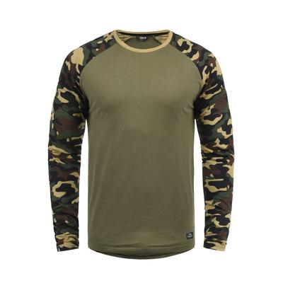 Rundhalsshirt SOLID "Rundhalsshirt SDCajus", Herren, Gr. L, grün (dusty oliv), Obermaterial: 100% Baumwolle CO., Shirts Rundhalsshirt