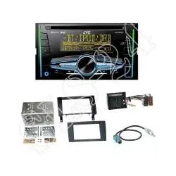 Radioeinbauset 2-DIN Mercedes SLK (R171) ab 2004 + JVC KW-DB93BT Autoradio DA...