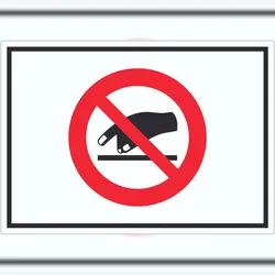 HB-Druck Berühren verboten Symbol Aufkleber A4 (210x297mm)