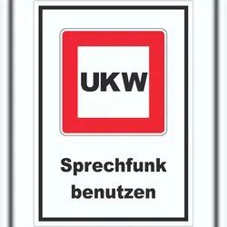 HB-Druck Sprechfunk zu benutzen Aufkleber mit Symbol und Text A6 (105x148mm)