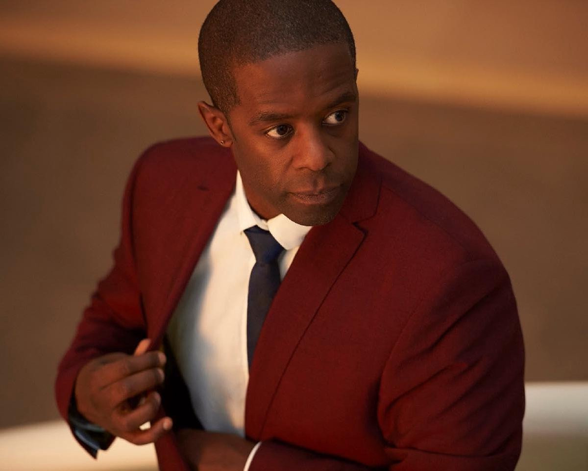 Foto Adrian Lester - Portret Foto - Wanddecoratie - Niet-ingelijst - 10x8 inch - Zwart-wit
