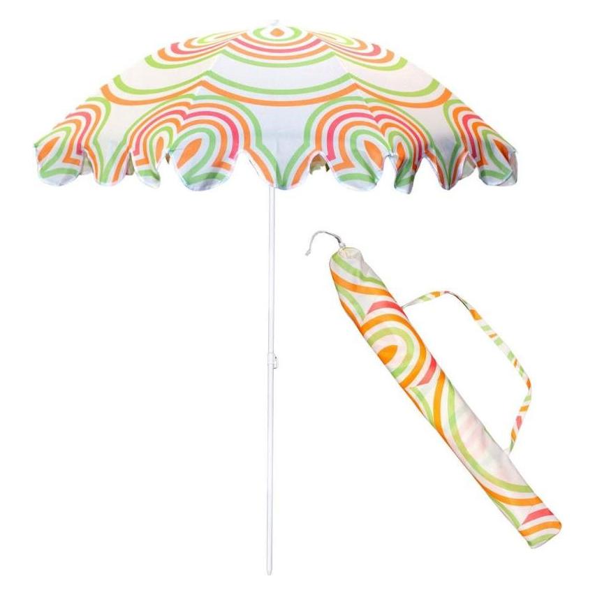 ProGarden Parasol Plażowo Ogrodowy 160cm Pomarańczowo Zielony (58329223)