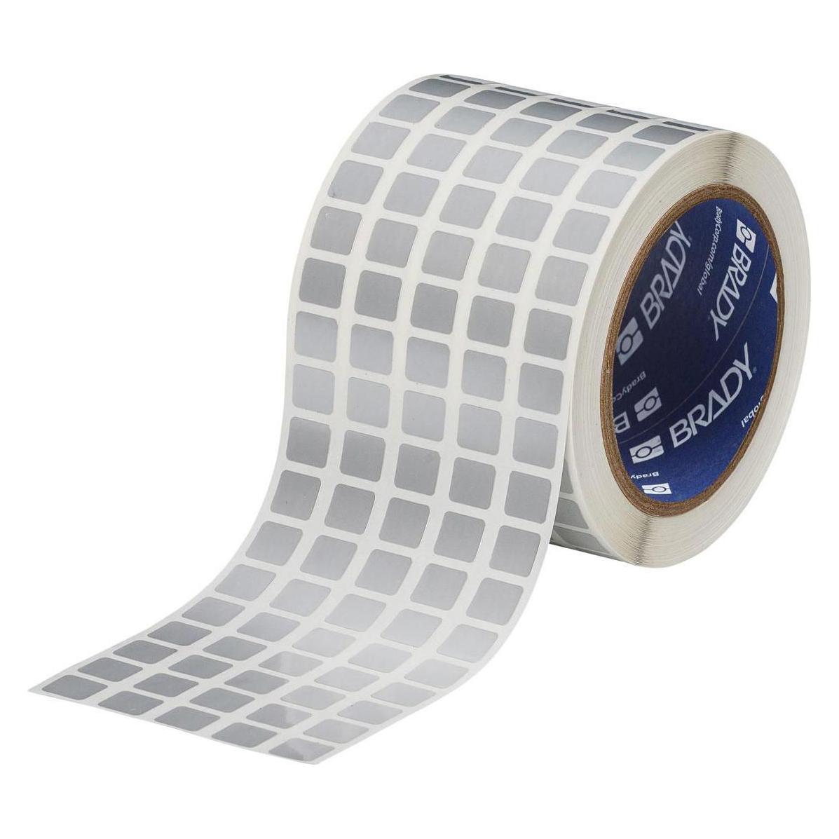 Brady THT-12-435-10, metallisierter Polyester, glänzend, 12.70 x 11.10 mm, permanent, 5-bahnig (10 (THT-12-435-10)