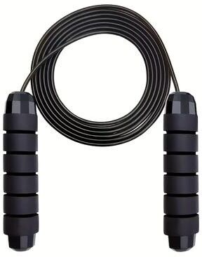Smart Shopping Spot Adjustable Speed Jump Rope With Steel Wire Cable For Fitness, Cardio & Home Workouts black