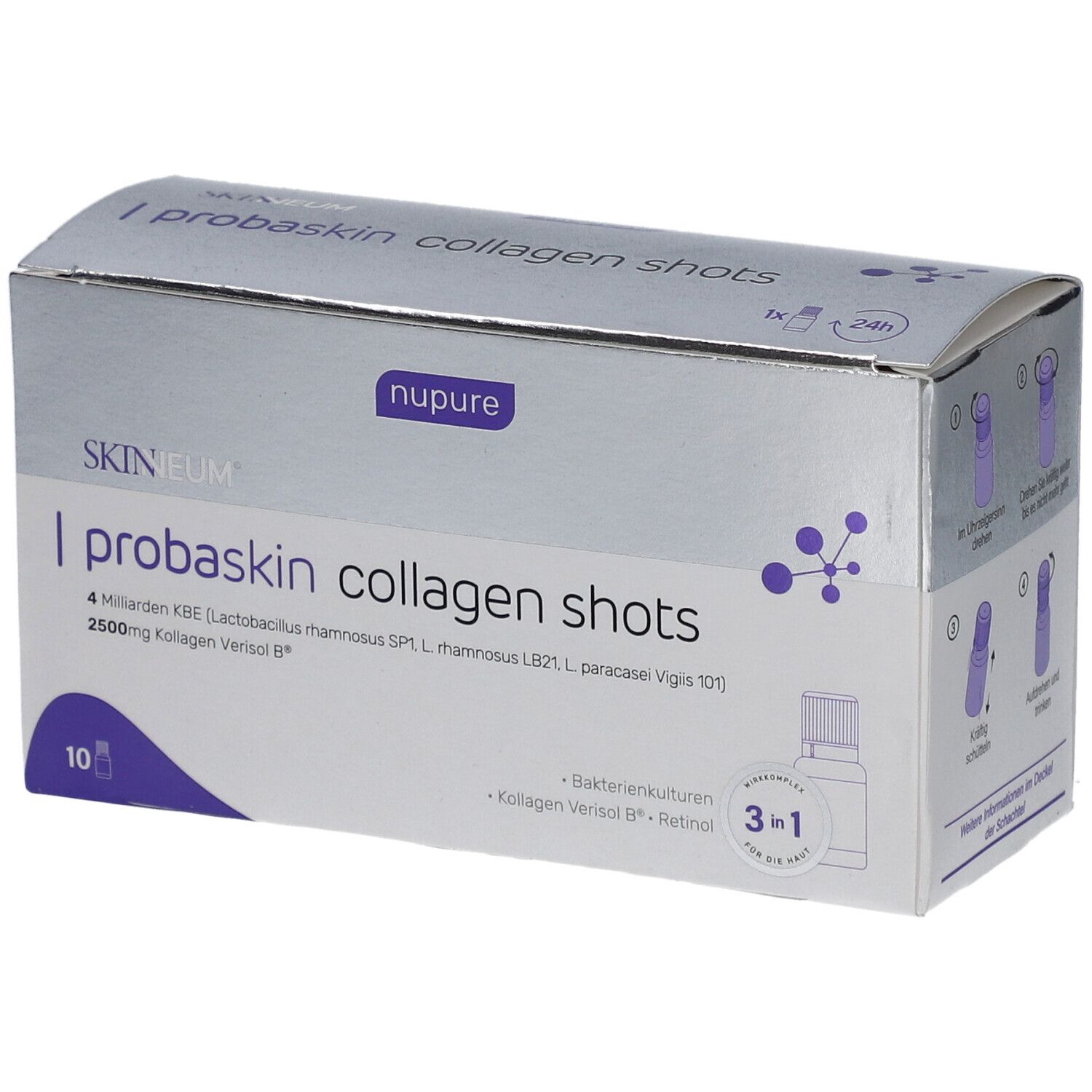 Nupure probaskin Kollagen Shot+Bakterienkulturen 10 St Trinkampullen