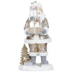 Santa mit Geschenk LED 31cm