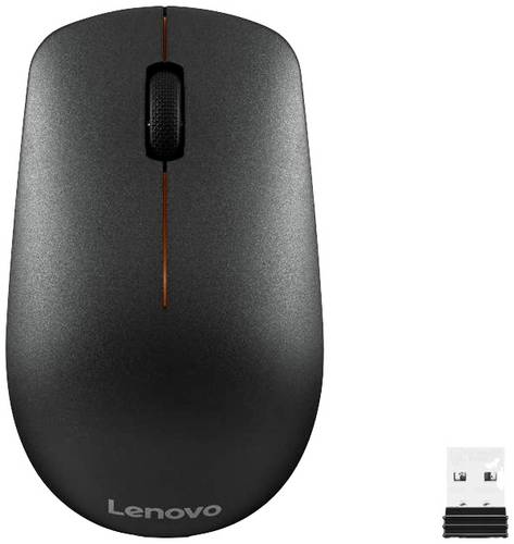 Lenovo 400 Maus Kabellos, Funk Optisch Schwarz 3 Tasten 1200 dpi