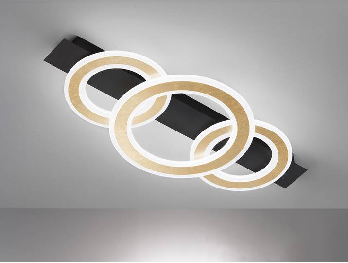 Fischer & Honsel 21435 Circle Deckenleuchte Metall sandschwarz LED