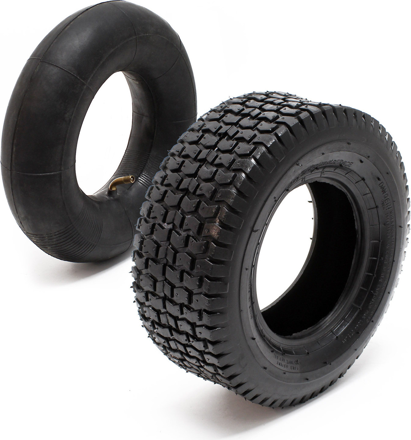 Wiltec Complete wielset voor zitmaaier, maat 15x6.00-6, 4 ply, inclusief binnenband en hoekventiel