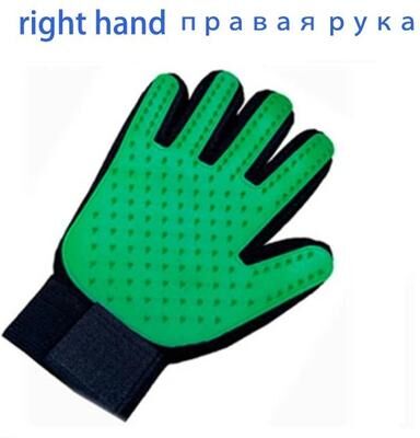 Uplift Essentials DualPet Interactive Grooming & Deshedding Glove right Green