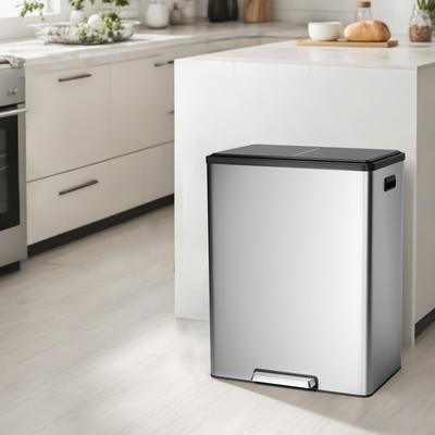 Garvee Stainless Steel Dual Trash Can, 2 x 8 Gal (2 x 30L)