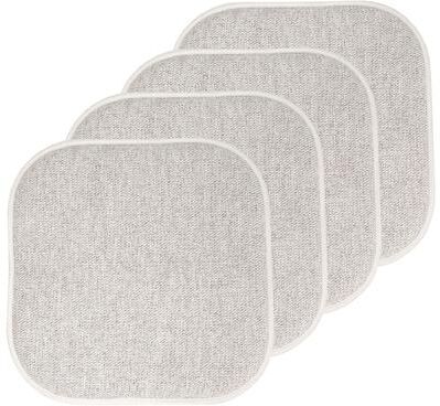 "Sweet Home Collection Alexis Memory Foam Non Slip Back Chair Pad Cushion 16"" x 16"""