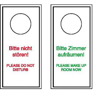SafetyMarking Hinweisschild Kunststoff, 10 x 20 cm, Türklinkenanhänger, doppelseitig