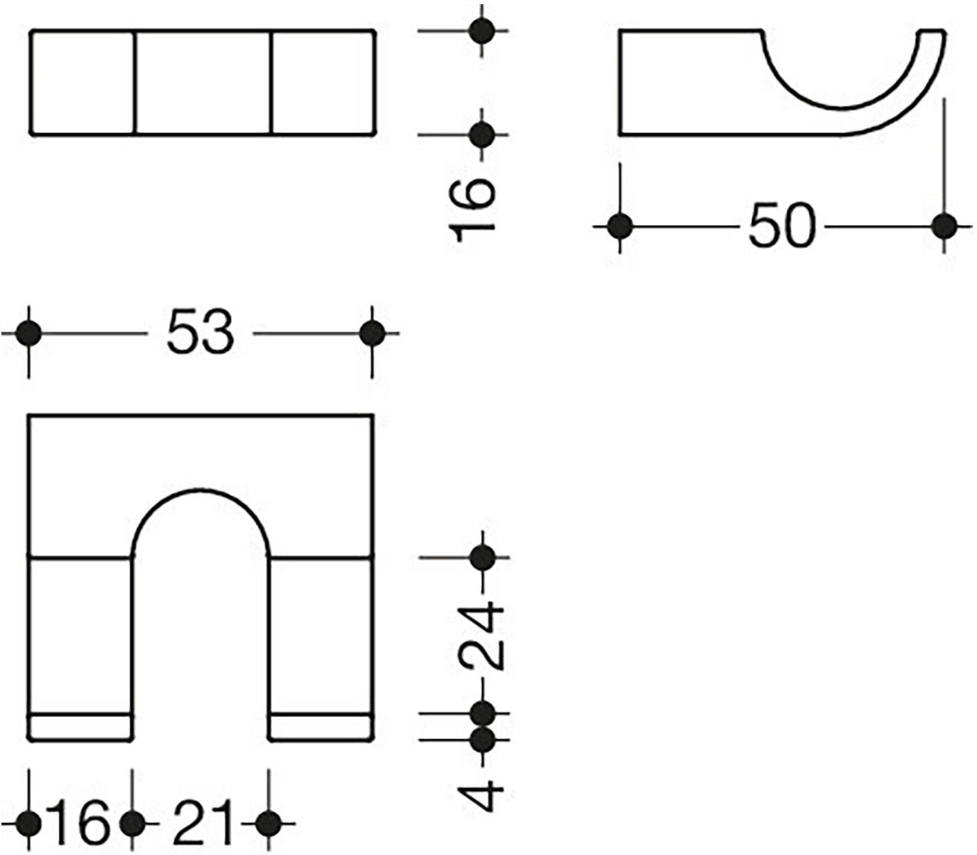HEWI System 800 Doppelhaken