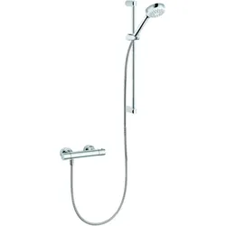 Kludi Logo Shower-Duo 6857505-00 mit Thermostat Brausearmatur, Wandstange 600mm, chrom