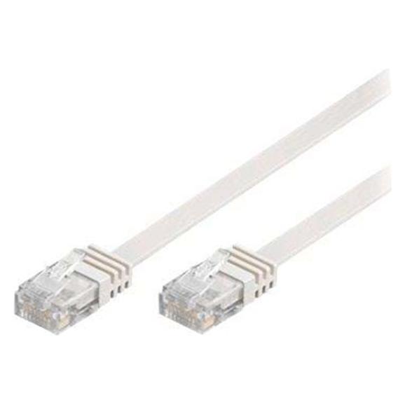 Deltaco U/UTP Cat6 patch cable flat 1.5m 250MHz white (U/UTP, CAT6, 1.50 m) (TP-611V-FL)