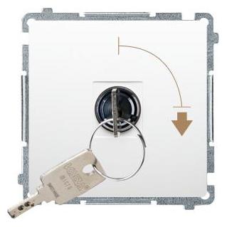 Kontakt Kontakt-Simon Simon Basic Łącznik jednobiegunowy z kluczem dwupozycyjnym biały BMP1K.01/11 (BMP1K.01/11)